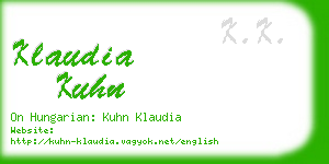 klaudia kuhn business card